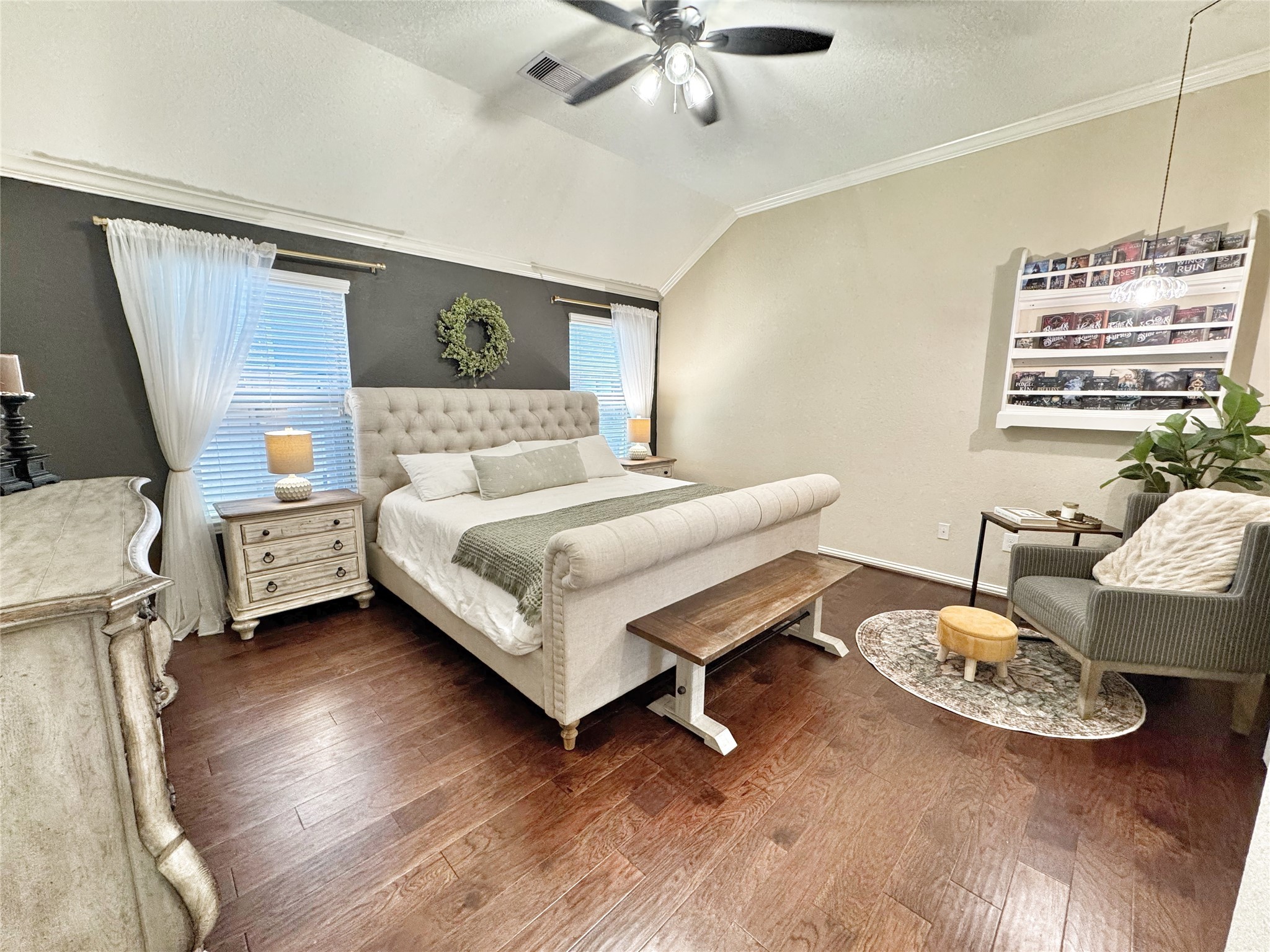 3857 Enchanted Timbers Lane Spring, TX 77386 - Photo 21 of 39 a bedroom with a bed and wooden floor