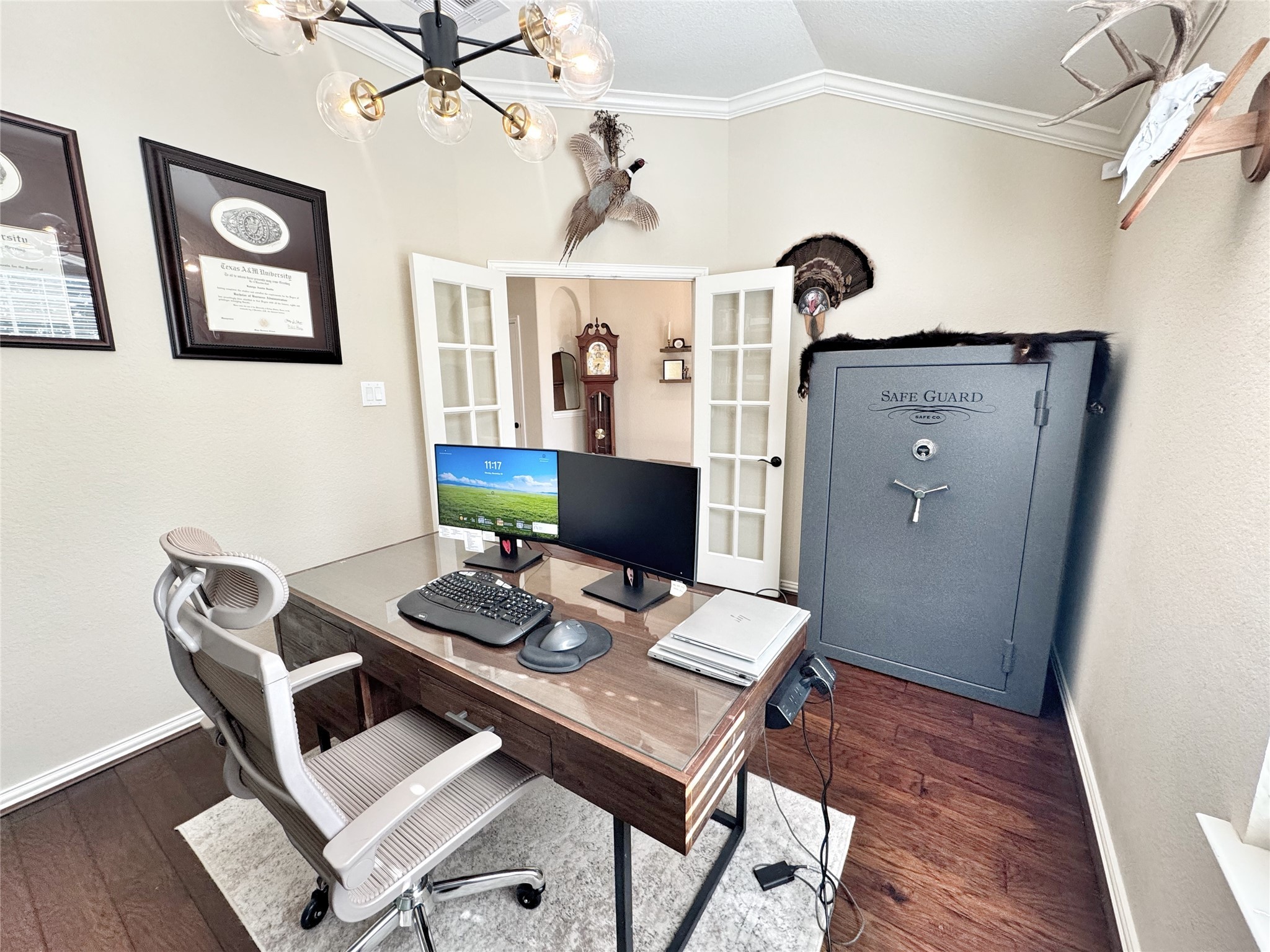 3857 Enchanted Timbers Lane Spring, TX 77386 - Photo 6 of 39 a view of a workspace with furniture and wooden floor
