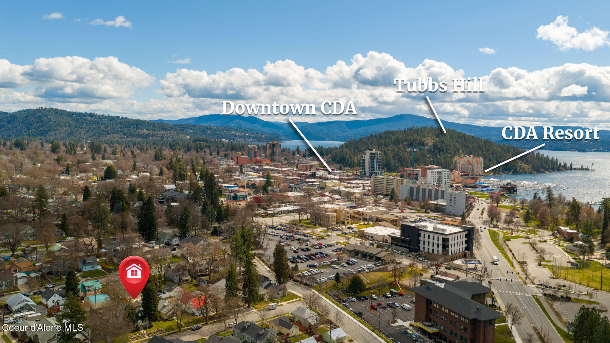 726 North B Street Coeur D'Alene, ID 83814 - Photo 56 of 67 CDA aerial view