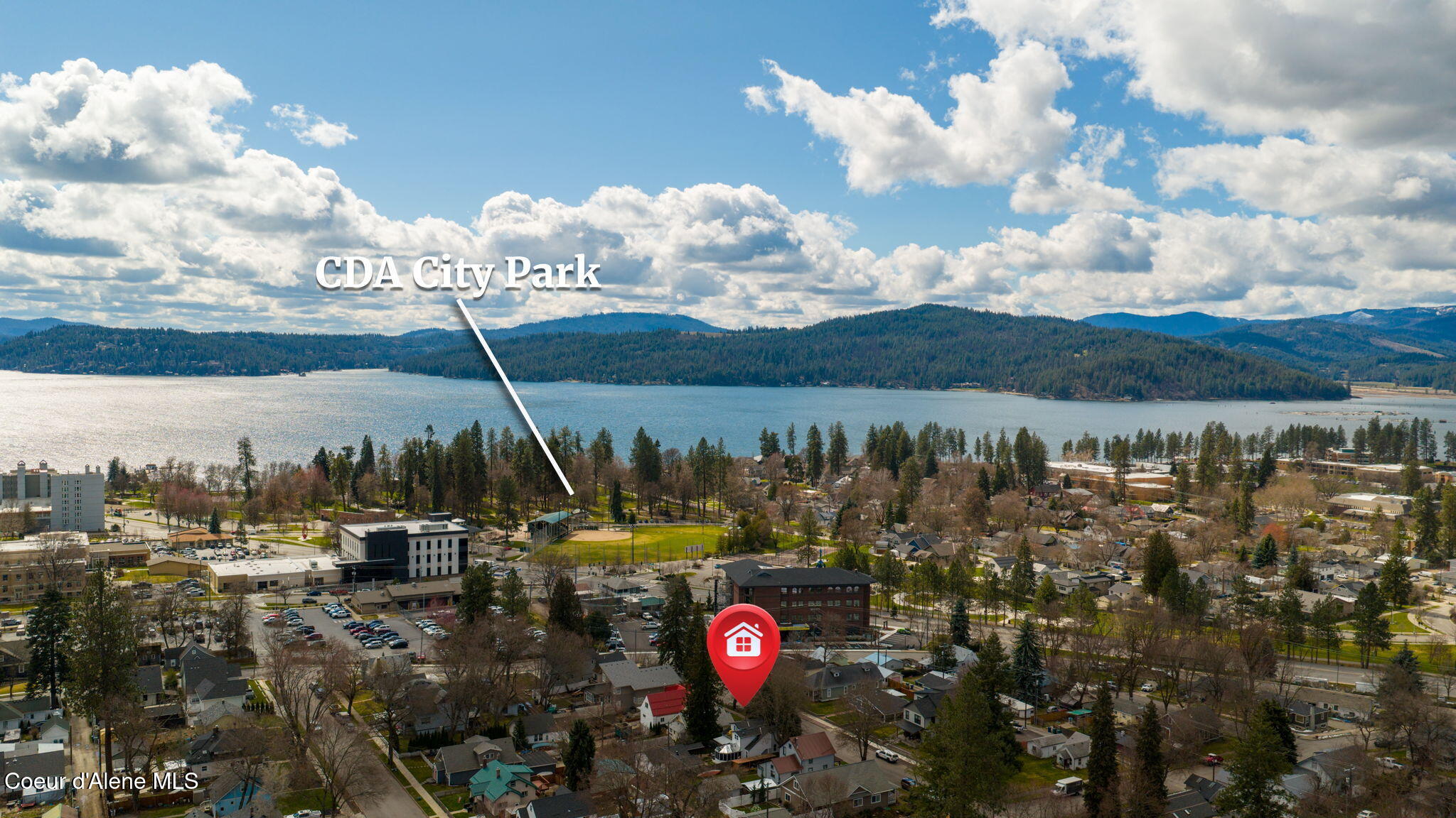 726 North B Street Coeur D'Alene, ID 83814 - Photo 59 of 67 Lake and downtown CDA aerial