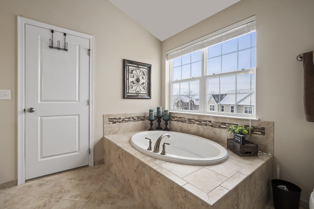 1244 Falcon Ridge Drive Elgin, IL 60124 - Photo 16 of 23 a bathroom with a tub a sink and a window