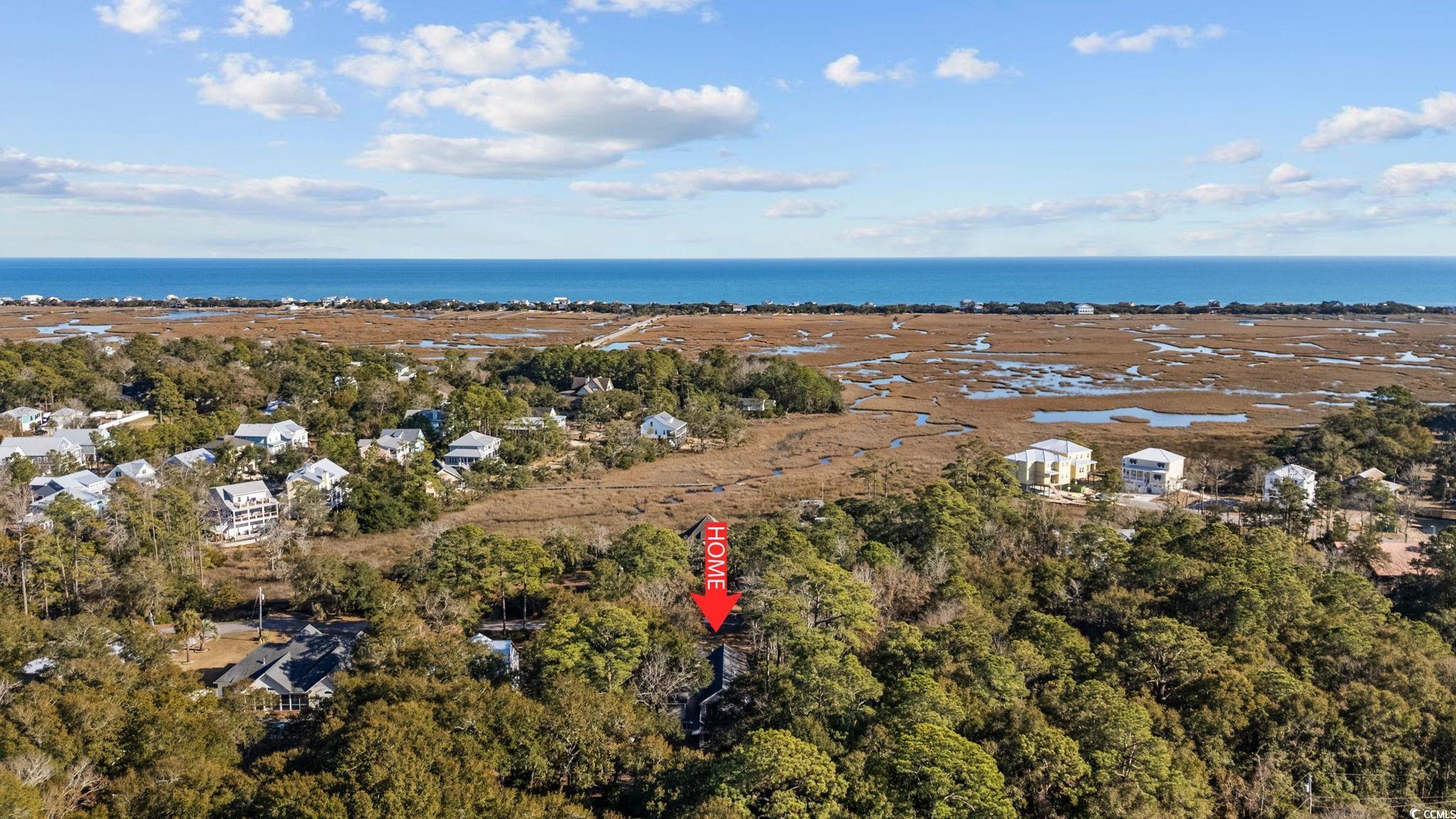 153 Watson Way Pawleys Island, SC 29585 - Photo 36 of 40 Aerial overview of property's location with a nearby body of water
