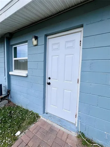 a view of front door of house