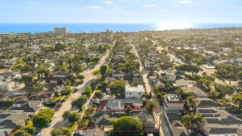 an aerial view of multiple house