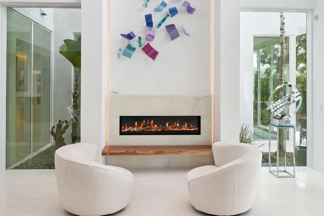 a view of a hallway with wooden floor and a hallway