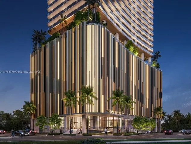 a view of a building with a potted plant