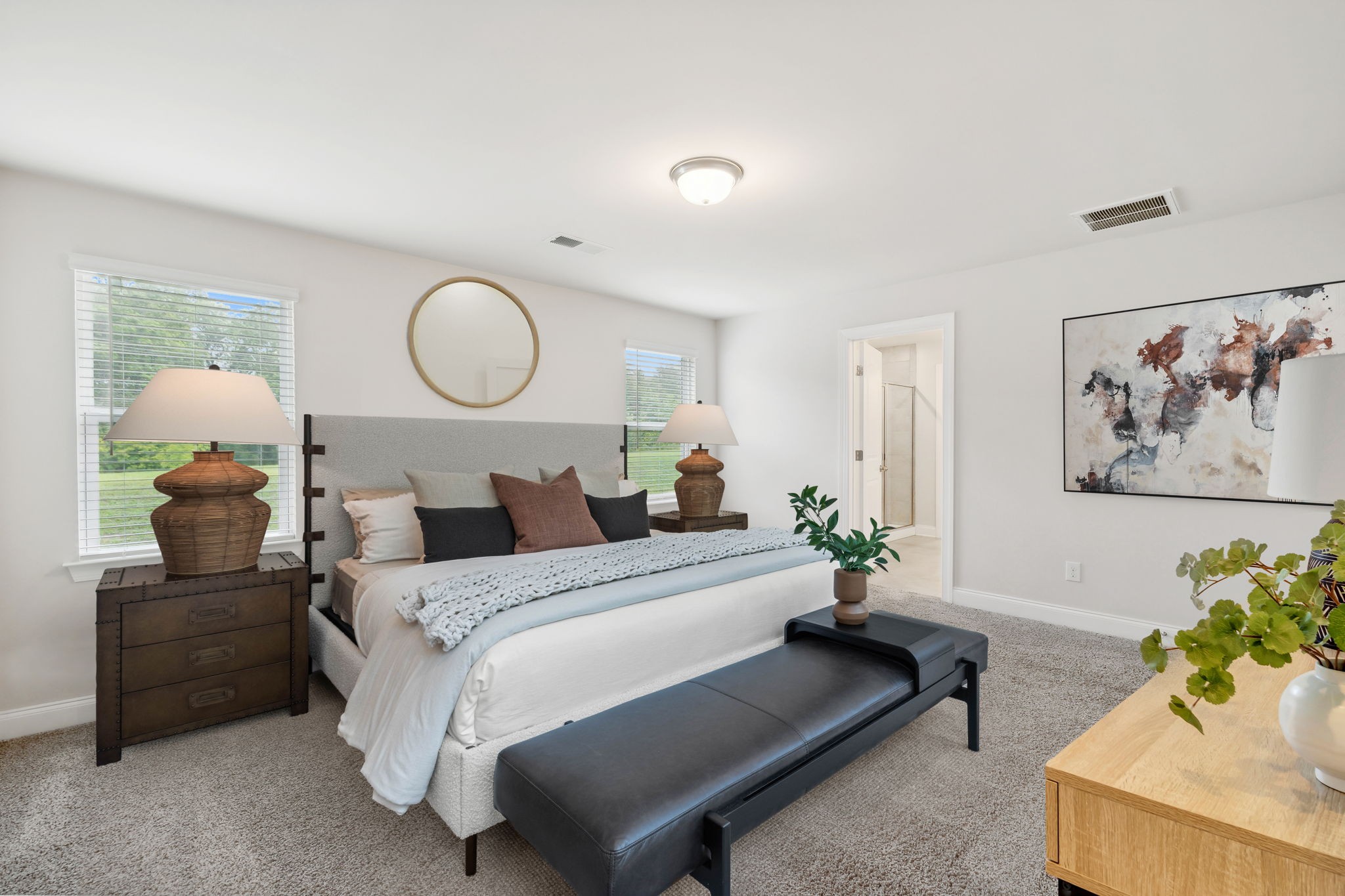 2060 Notchleaf Road Antioch, TN 37013 - Photo 3 of 55 a bedroom with bed and a chandelier