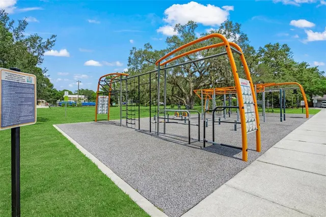 a view of a park with entertaining space