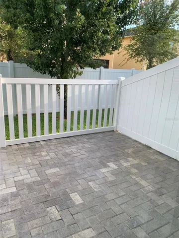 a view of wooden fence