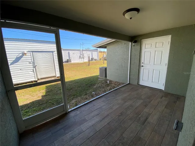 a view of a door of the house