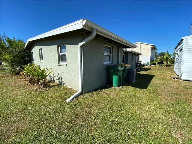 a backyard of a house
