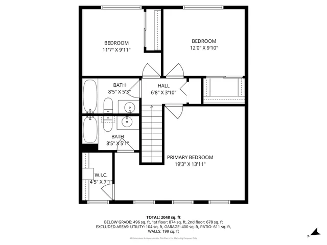 a picture of a room with a white wall and a picture