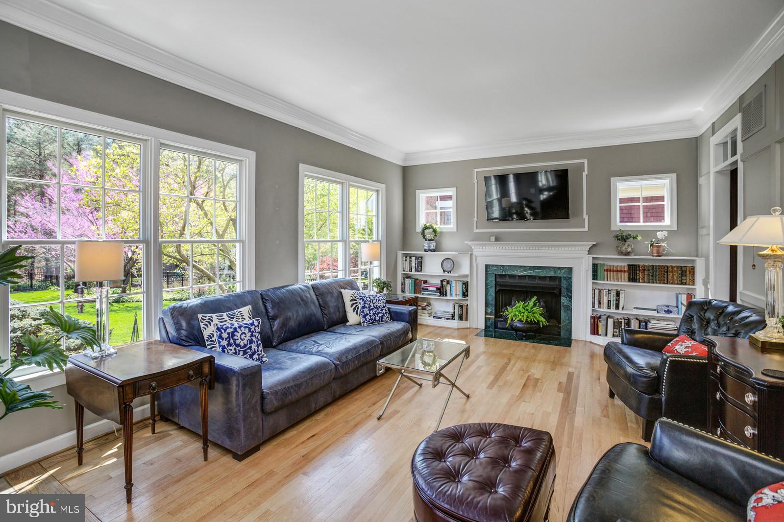 3407 Hidden River View Road Annapolis, MD 21403 - Photo 13 of 47 FAMILY ROOM WITH FIREPLACE AND BUILTING