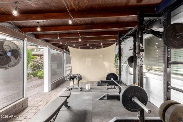 a view of gym equipment