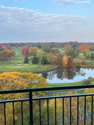 a view of lake from a city