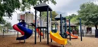 a view of a swimming pool with a trees