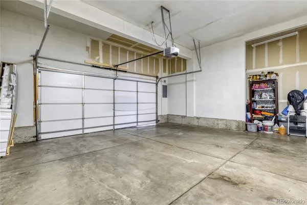 a view of a garage