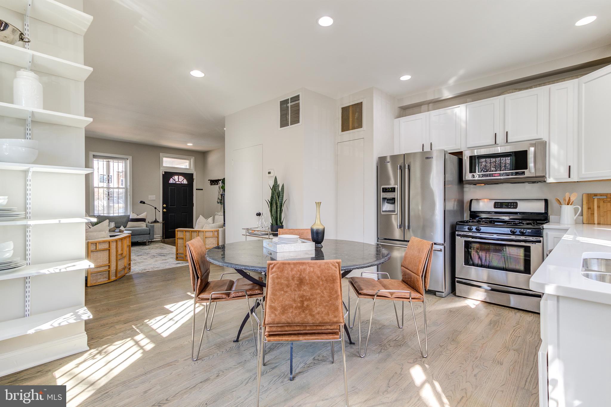 344 14th Street Southeast Washington, DC 20003 - Photo 11 of 31 a living room with stainless steel appliances kitchen island furniture and a view of kitchen