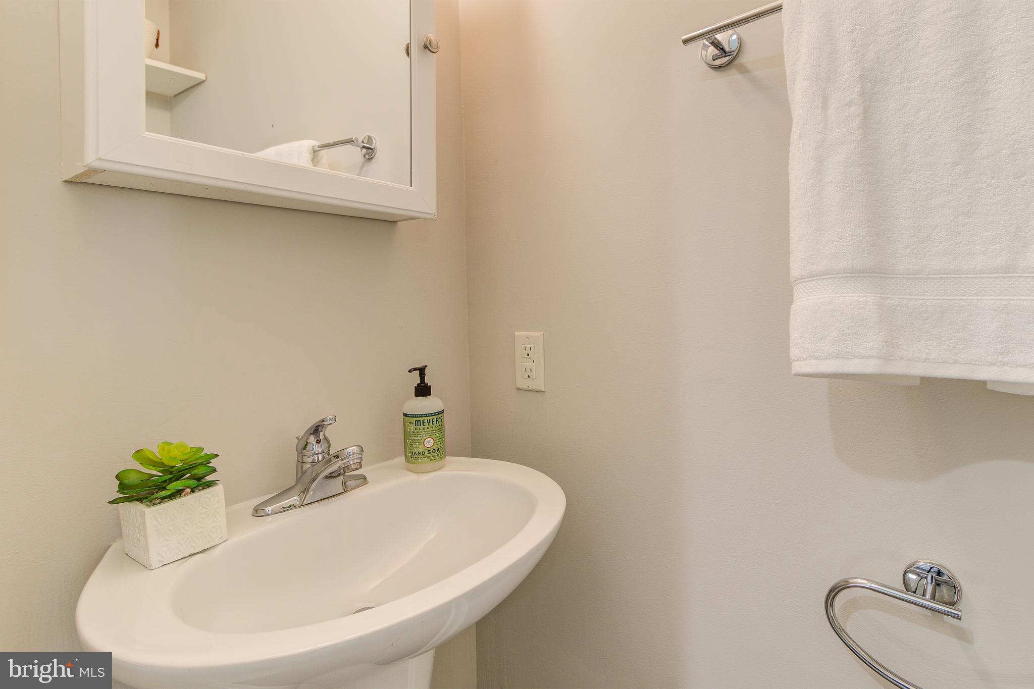 344 14th Street Southeast Washington, DC 20003 - Photo 15 of 31 a bathroom with a sink and a mirror