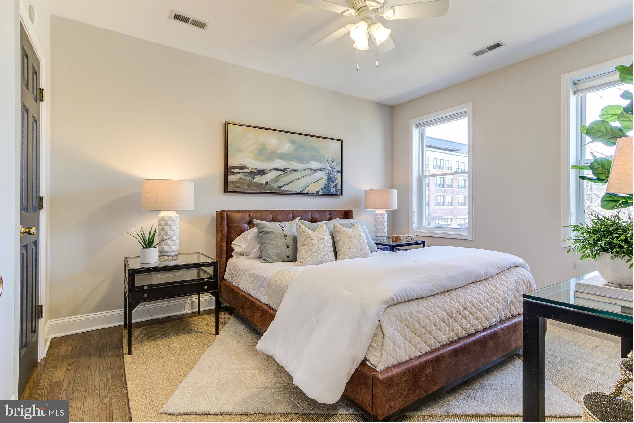 344 14th Street Southeast Washington, DC 20003 - Photo 21 of 31 a bedroom with a bed and a potted plant