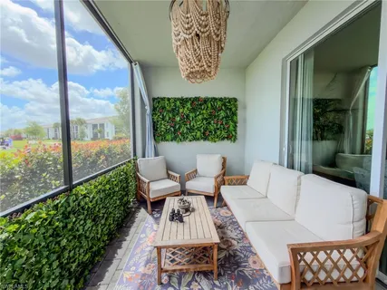 a outdoor living room with furniture