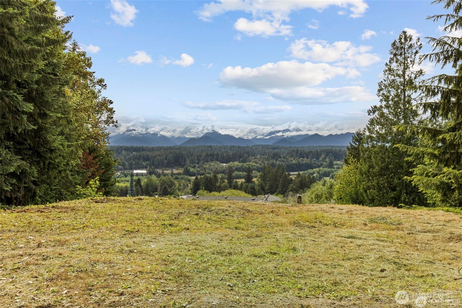 a view of outdoor space with mountain view