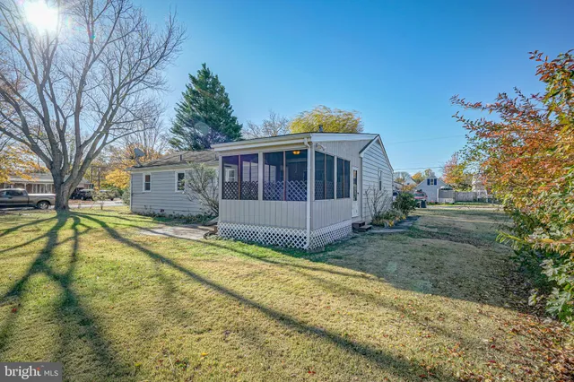 a view of porch with wooden floor
