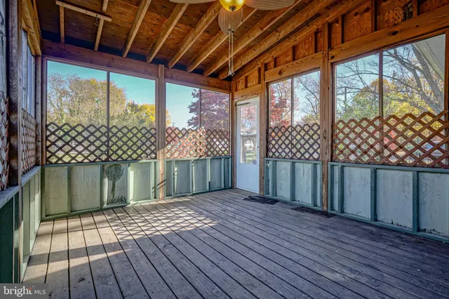 a view of wooden deck