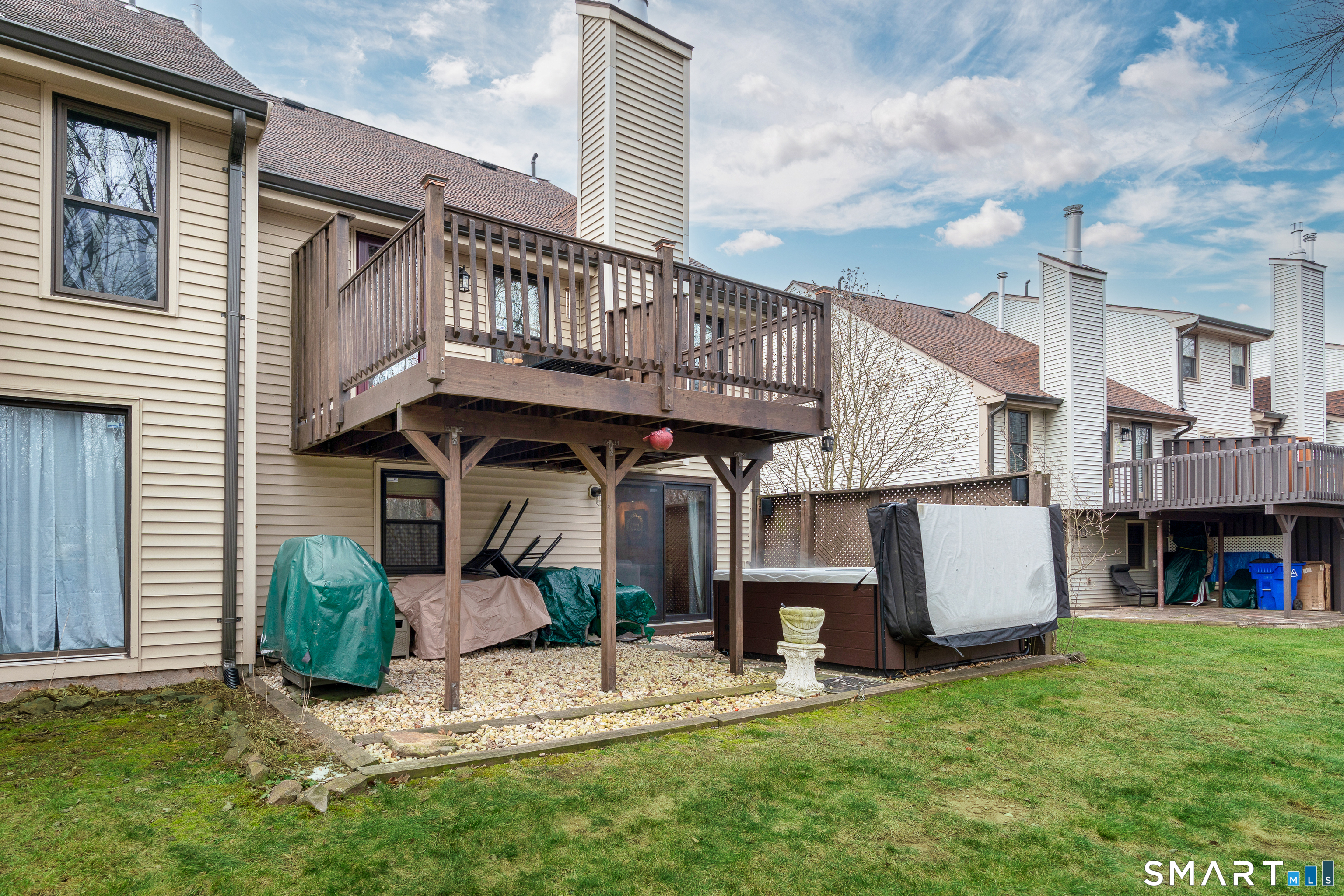 19 Tanner Crossing, Unit 19 Wethersfield, CT 06109 - Photo 3 of 40 19 Tanner Crossing - Rear View w/ Hot Tub