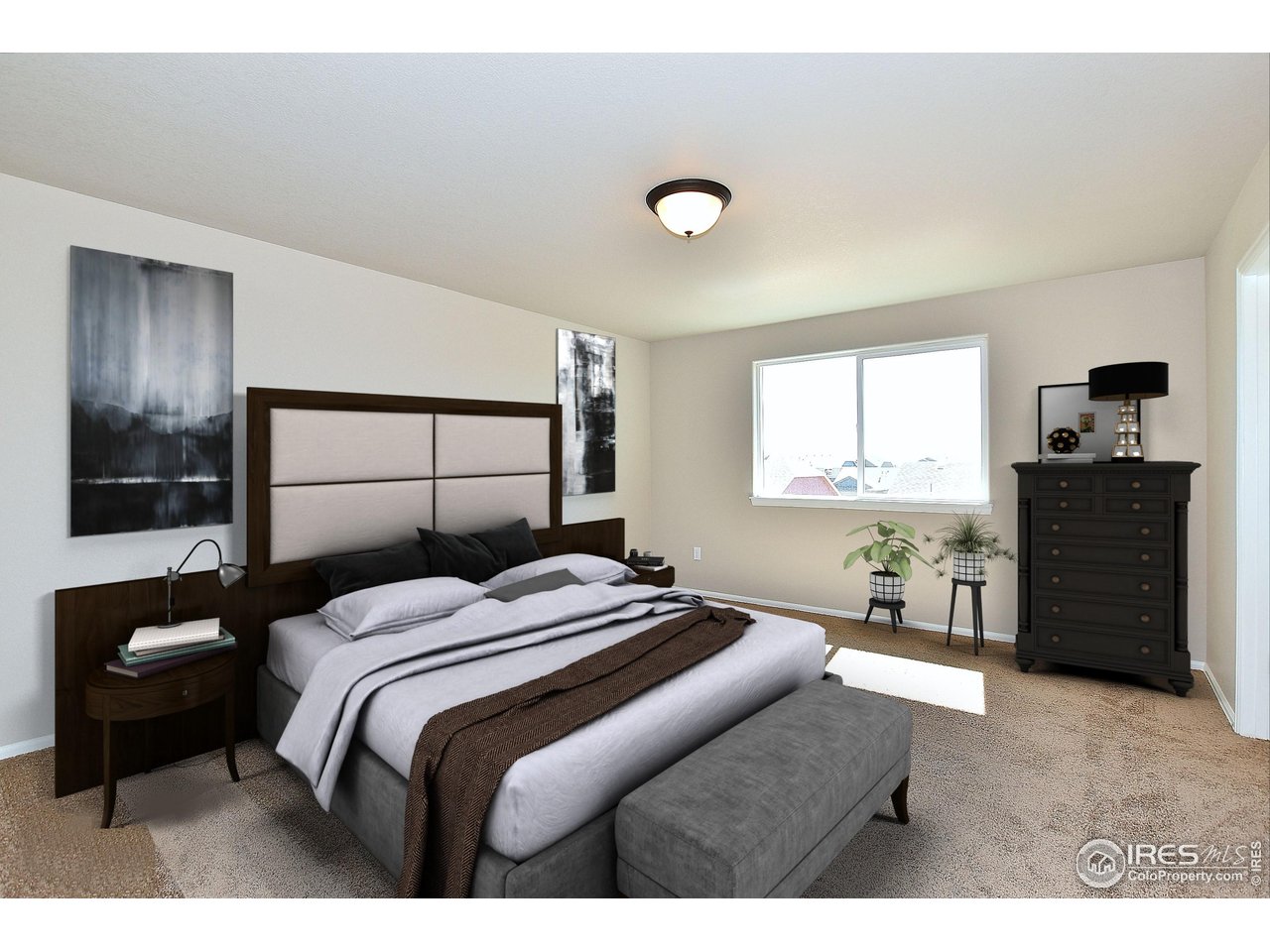 312 August Lane Windsor, CO 80550 - Photo 8 of 40 a bedroom with a bed and a dresser