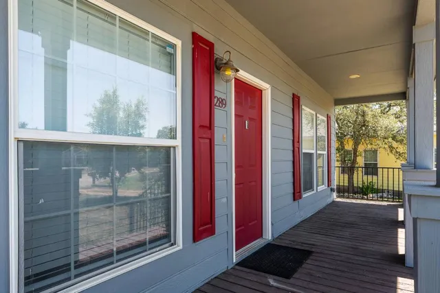 a view of front door