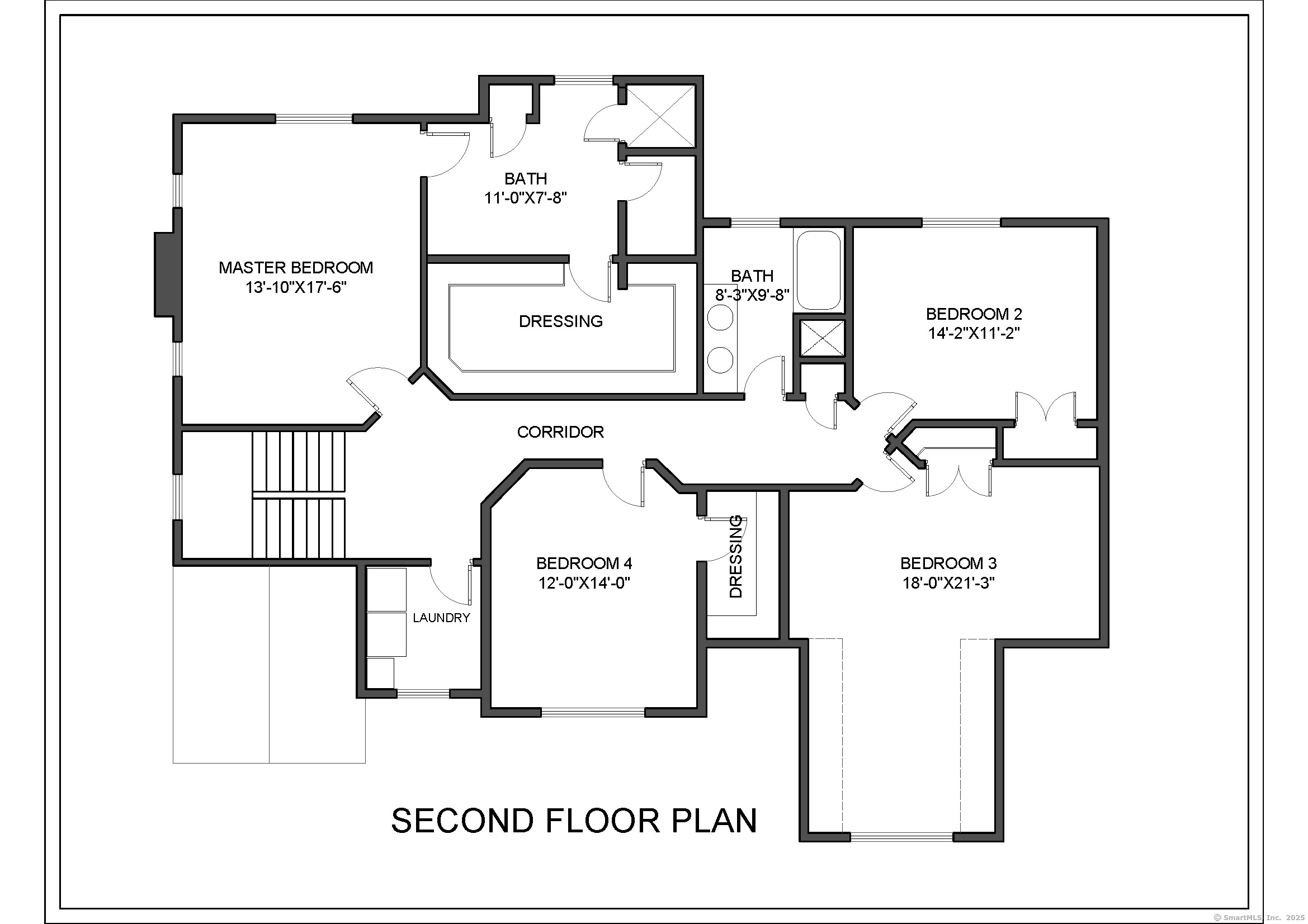 11 Buttonball Road Old Lyme, CT 06371 - Photo 38 of 38 Second Floor Design for the Ashton