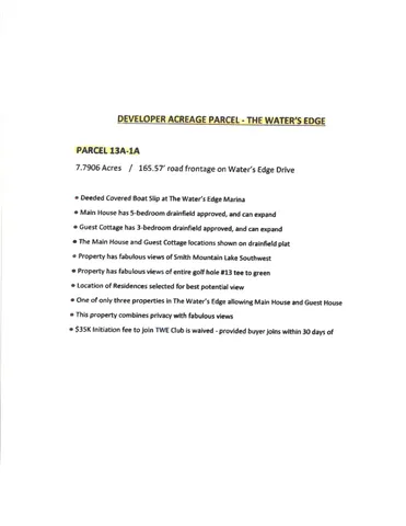 $749,500 | 13-a-1 Waters Edge Drive, Penhook, VA 24137