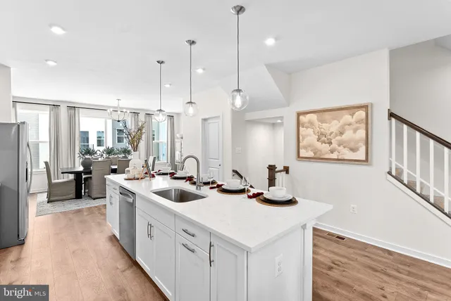 a kitchen with counter top space and a sink