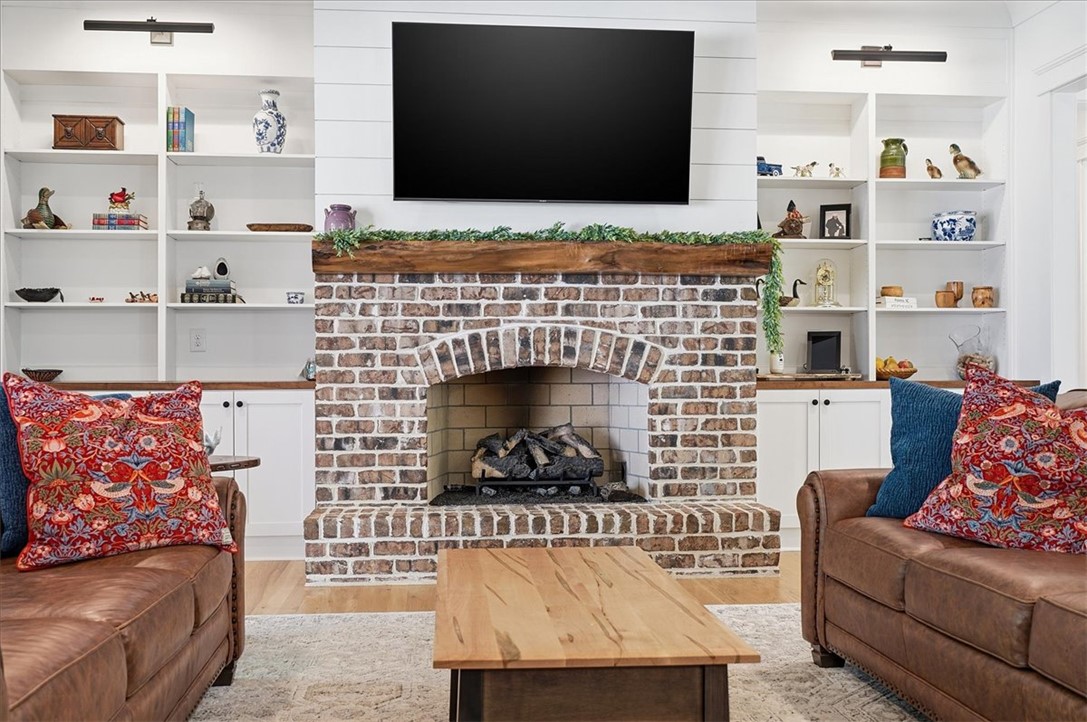 724 Red Hill Road Pickens, SC 29671 - Photo 7 of 50 custom live edge mantle and built-ins