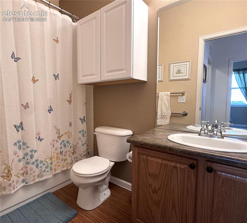 9362 St.George Road Peyton, CO 80831 - Photo 12 of 32 a bathroom with a sink toilet and a mirror