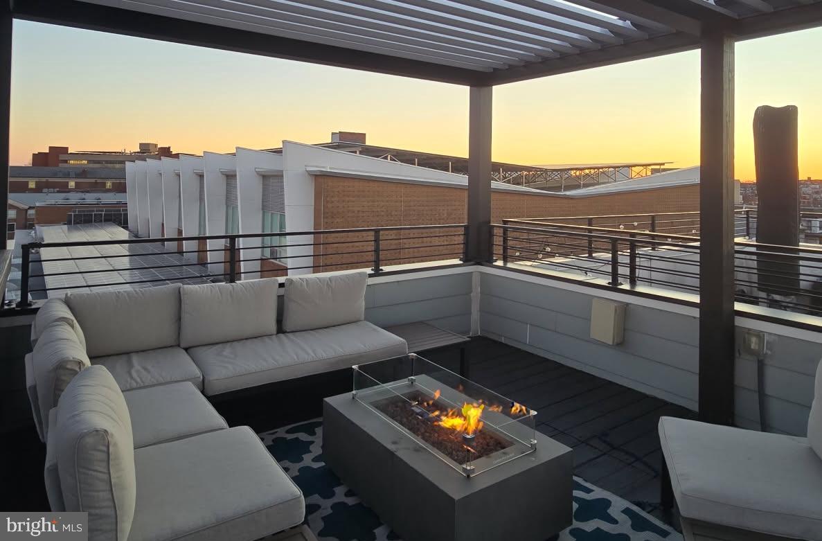 609 Gresham Place Northwest, Unit 2 Washington, DC 20001 - Photo 30 of 35 a view of a terrace with couches and potted plants