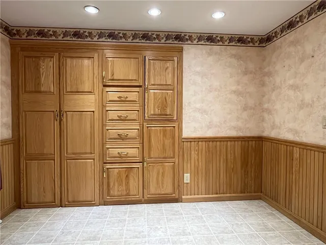 a view of a wooden door