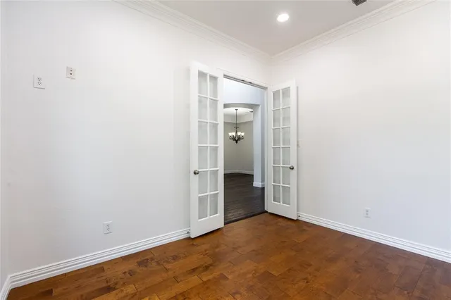 a view of an empty room