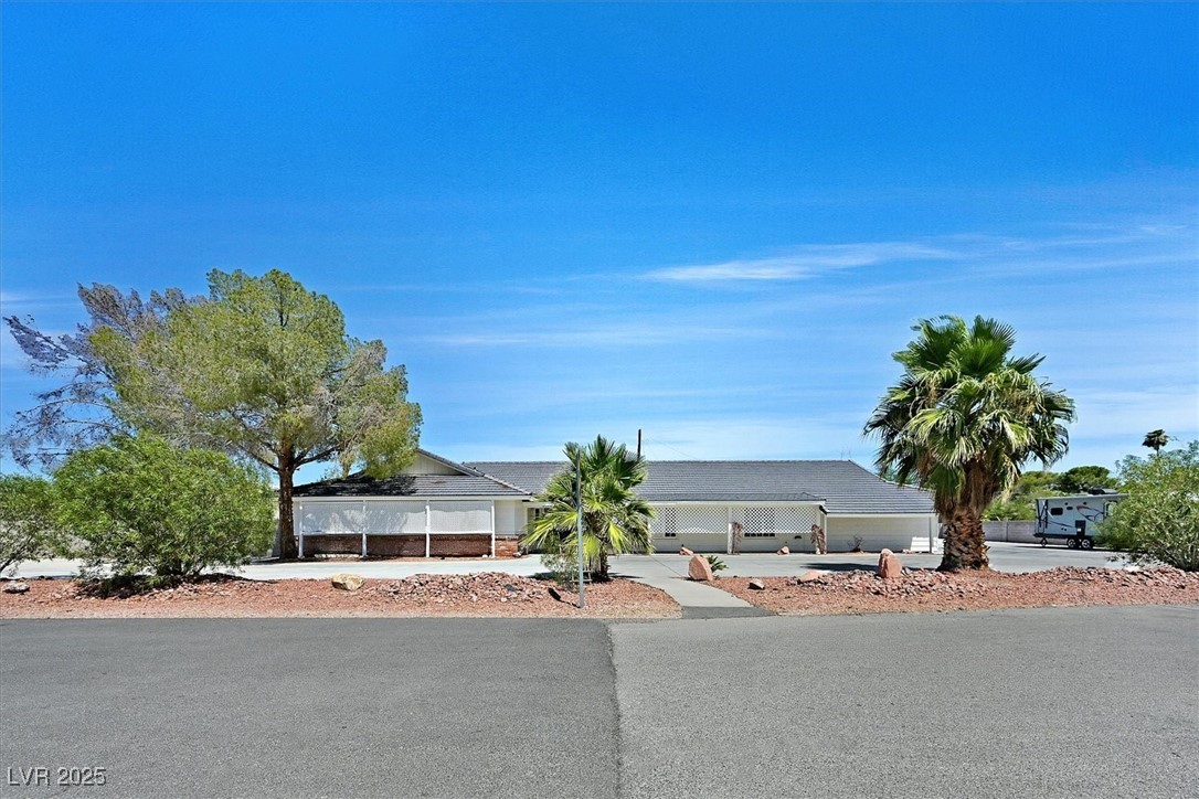 View of single story home