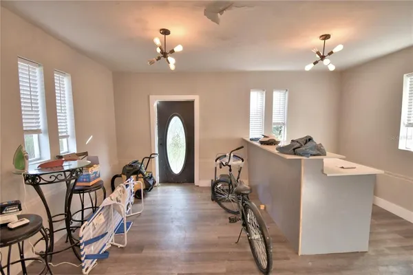 a room with furniture and window