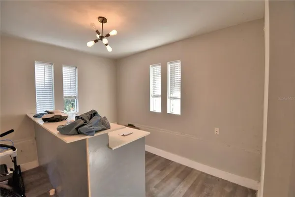 a view of a bathroom with dual sinks