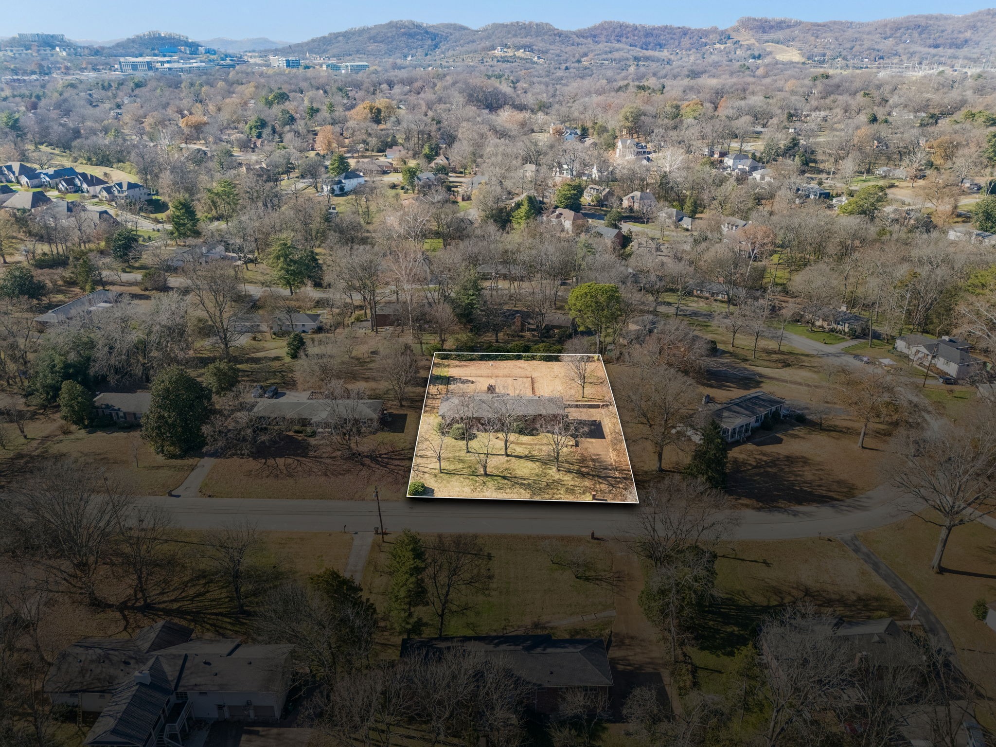 5414 Hill Rd Circle Nashville, TN 37220 - Photo 48 of 51 an aerial view of a house with a yard
