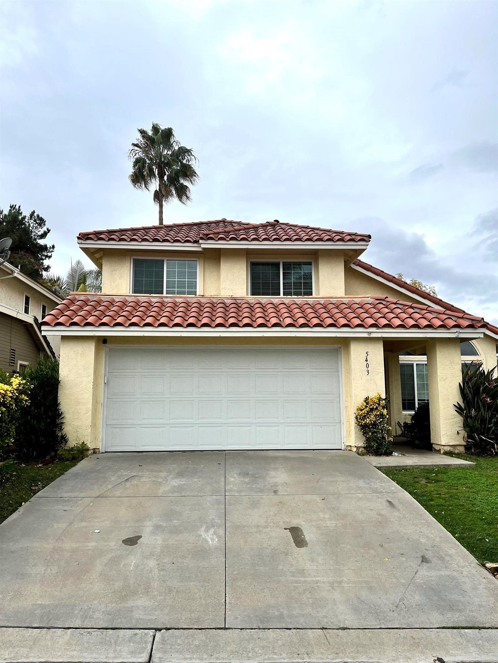 a front view of a house with balcony