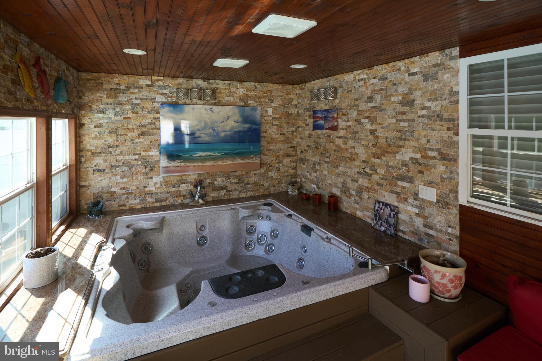 8905 Springview Road Philadelphia, PA 19115 - Photo 27 of 59 Indoor Spa Room overlooking Pool