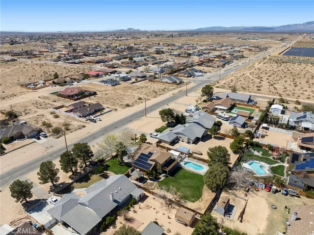 an aerial view of a city
