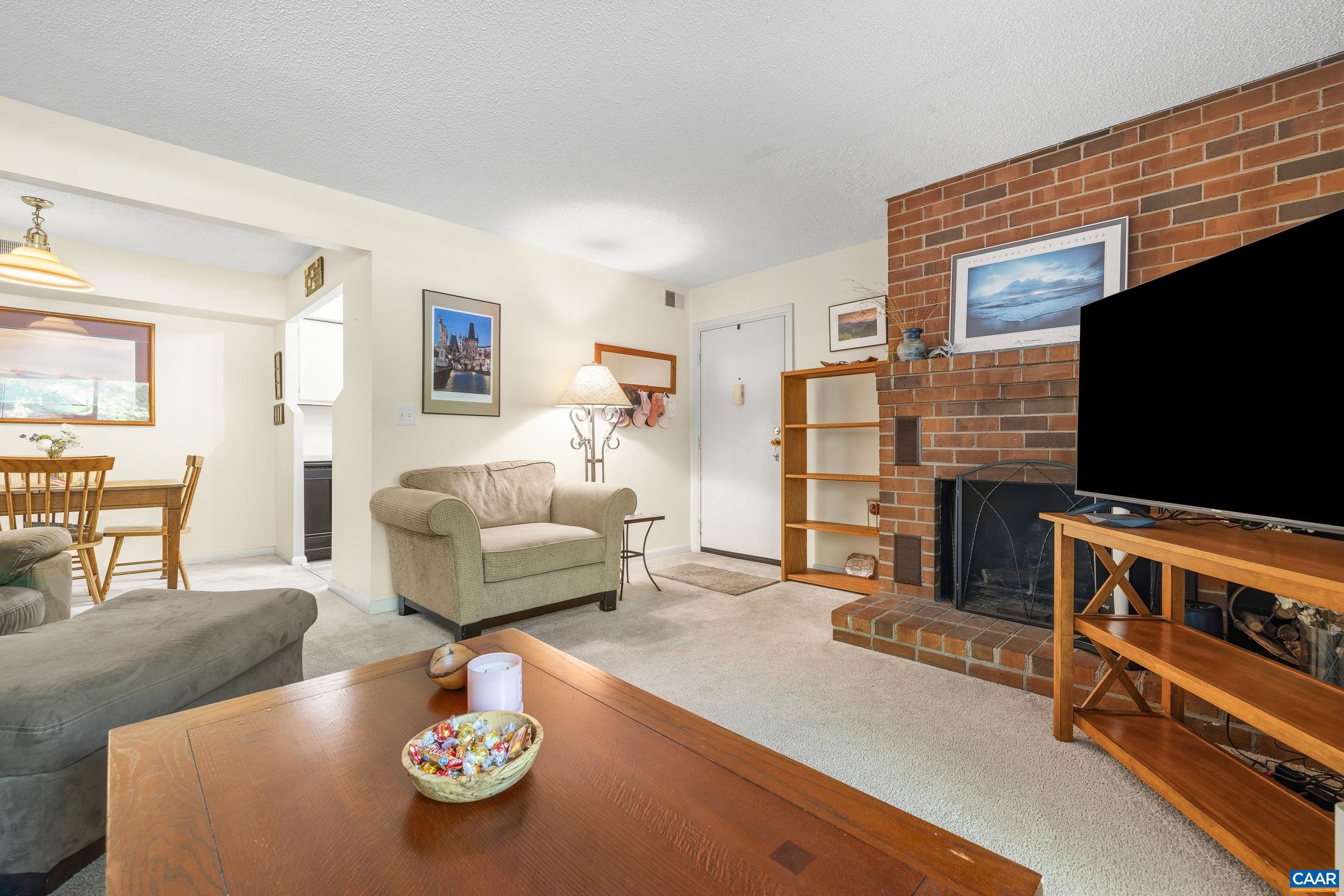 103 Turtle Creek Road, Unit 1 Charlottesville, VA 22901 - Photo 6 of 24 a living room with furniture and a flat screen tv