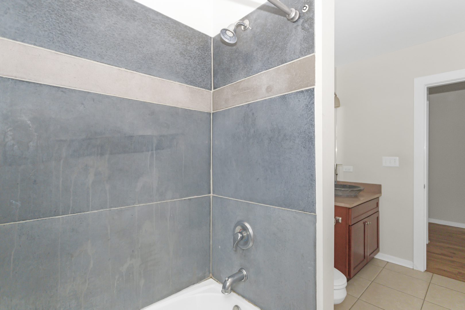 1333 West Taylor Street, Unit 2 Chicago, IL 60607 - Photo 19 of 22 a bathroom with a shower and a toilet