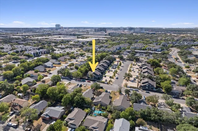 an aerial view of a city