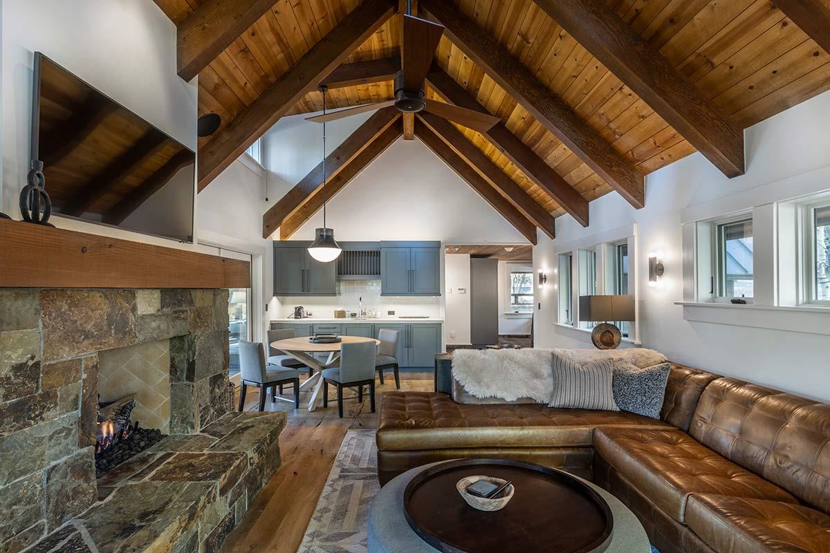 8262 Valhalla Drive Truckee, CA 96161 - Photo 18 of 21 a living room with furniture and a fireplace